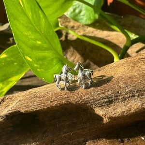 925 Sterling Silver earrings Ear Stud horse NWOT